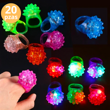 Cargar imagen en el visor de la galería, COSMO PACK 110pzas- Paquete de artículos luminosos para fiestas - Incluye 50 pulseras neón, 20 anillos led, 20 lentes led y 20 pulseras led
