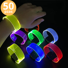 Cargar imagen en el visor de la galería, Pulseras Led Magnéticas Audiorítmicas 50pzas