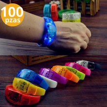Cargar imagen en el visor de la galería, Pulseras Led Audiorítmicas 100pzas | Para Conciertos Festivales Boda Fiesta Xv Años Graduaciones Batucada