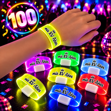 Cargar imagen en el visor de la galería, Pulseras Led Magnéticas Audiorítmicas Personalizadas 100pzas