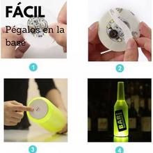 Cargar imagen en el visor de la galería, Base Sticker Posavasos de Luz Led 100pzas