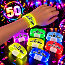 Cargar imagen en el visor de la galería, Pulseras Led Magnéticas Audiorítmicas Personalizadas 50pzas