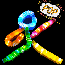 Cargar imagen en el visor de la galería, Pop Tubes Led Fidget Juguete Antiestrés 36pzas.