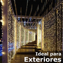 Cargar imagen en el visor de la galería, Series de luces led de alambre cortina 3x3mts con control remoto