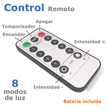 Cargar imagen en el visor de la galería, Series de Luces led de alambre Cortina 3x3mts multicolor con control remoto