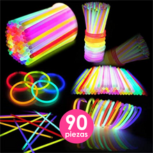 Cargar imagen en el visor de la galería, Paquete Fiesta de Luces Batucada Pulseras Lentes Anillos Led 144pzas