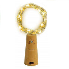 Cargar imagen en el visor de la galería, Series de luces led de alambre con corcho 2mts de pilas 5pzas