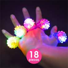 Cargar imagen en el visor de la galería, Paquete Fiesta de Luces Batucada Pulseras Lentes Anillos Led 144pzas