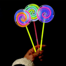 Cargar imagen en el visor de la galería, Glow Lollipop - Paleta luminosa giratoria neón 10 pzas.
