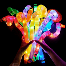 Cargar imagen en el visor de la galería, Pop Tubes Led Fidget Juguete Antiestrés 12pzas.