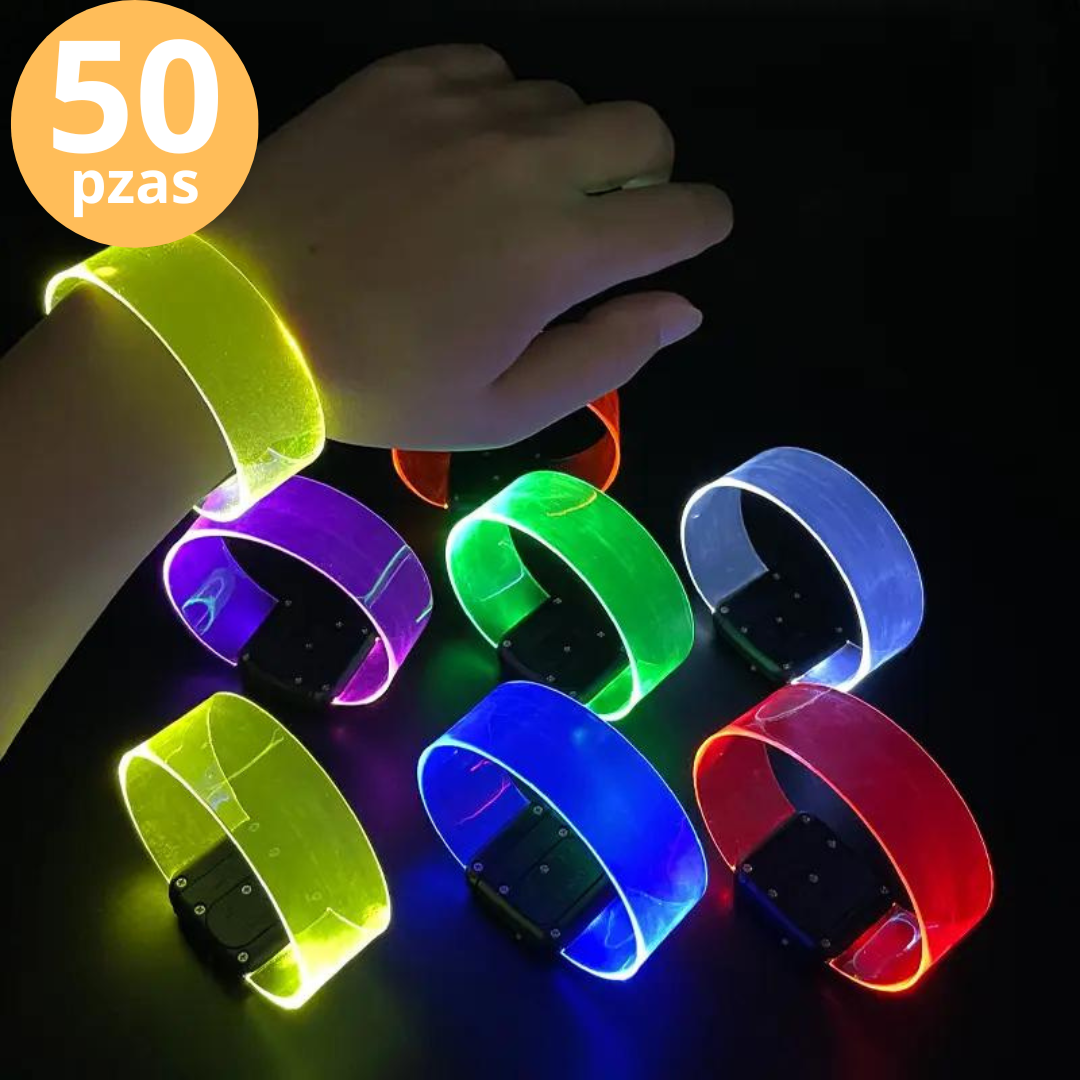 Pulseras neón Paquete de 50pzas. – Luces Mágicas