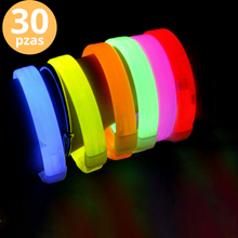 Cargar imagen en el visor de la galería, Glow Bracelete - Brazalete Luminoso Neón 30pzas
