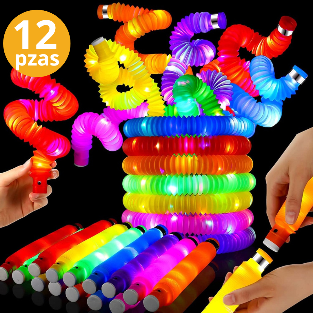 Set 6 Pop It Tubo Con Luz Led Juguete Sensorial Antiestrés Full Color -  LhuaStore – Lhua Store