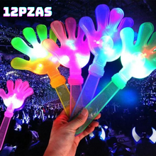 Cargar imagen en el visor de la galería, MEGA PACK 169pzas- Paquete de artículos luminosos para fiestas - 12 manitas led aplaudidoras, 12 anillos led, 12 pulseras led, 12 lentes led, 12 pop tubes led, 12 varitas de fibra óptica led, 12 vasos desechables led, 50 pulseras neón, 35 brazaletes neón
