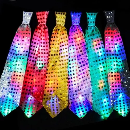 Corbatas con luces led 12pzas