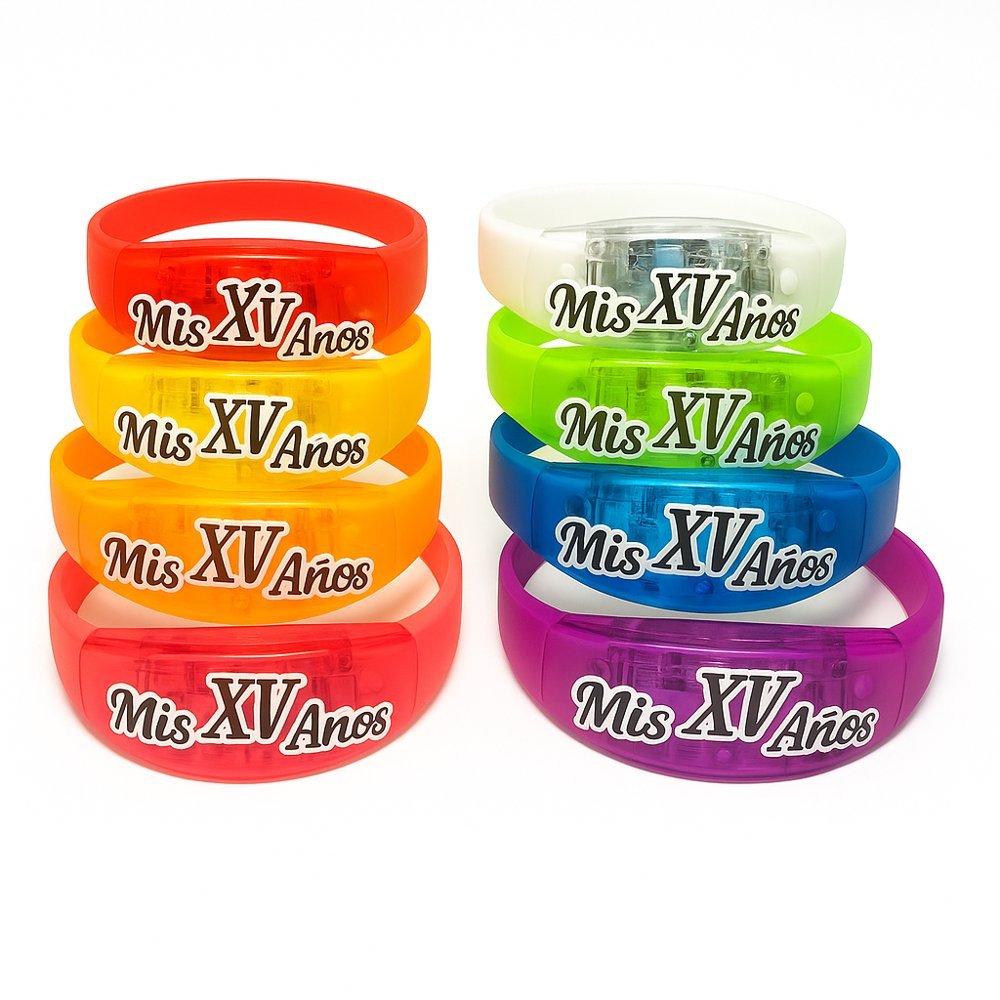 Pulseras Led Audiorítmicas Personalizadas 100pzas