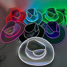 Cargar imagen en el visor de la galería, Sombrero Vaquero con luz led neón
