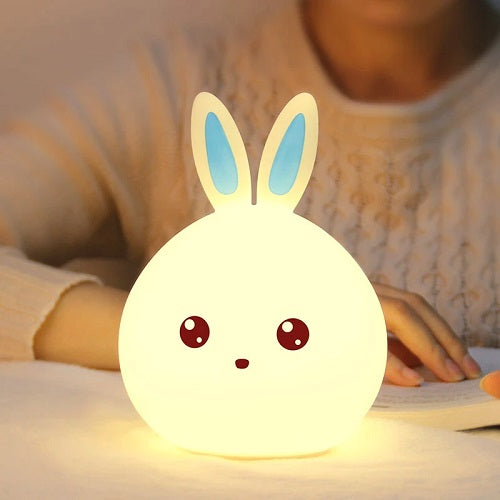 Lámpara Led de Escritorio Recargable Touch de Silicón modelo Conejo