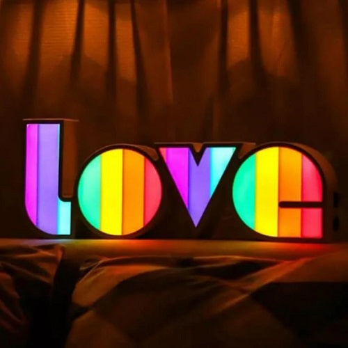 Lámpara de Escritorio Led Love Multicolor