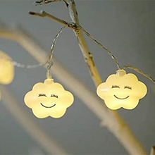 Cargar imagen en el visor de la galería, Serie de luces Led Modelo Nube Sonriente con pestañas 2mts
