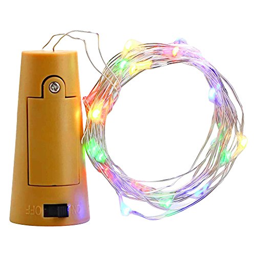 Series de luces led de alambre con corcho 2mts multicolor de pilas 3pz –  Luces Mágicas