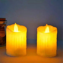 Cargar imagen en el visor de la galería, Vela con luz led cirio 7x5cm flama con movimiento 12pzas.
