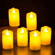 Cargar imagen en el visor de la galería, Vela con luz led cirio 9x5cm 12pzas.
